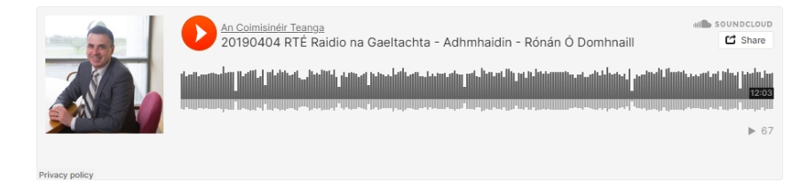 20190404 RTÉ Raidio na Gaeltachta - Adhmhaidin - Rónán Ó Domhnaill